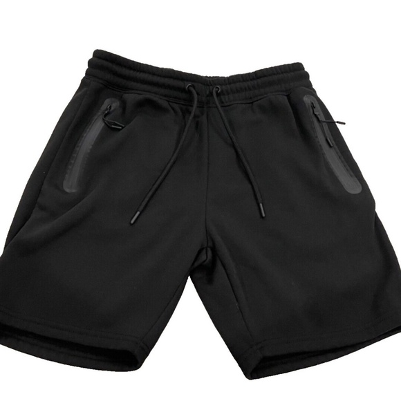 THLETEX Men's Sweat Shorts; Zippered Pockets; Black; Size S - Picture 1 of 5